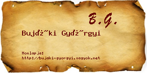 Bujáki Györgyi névjegykártya